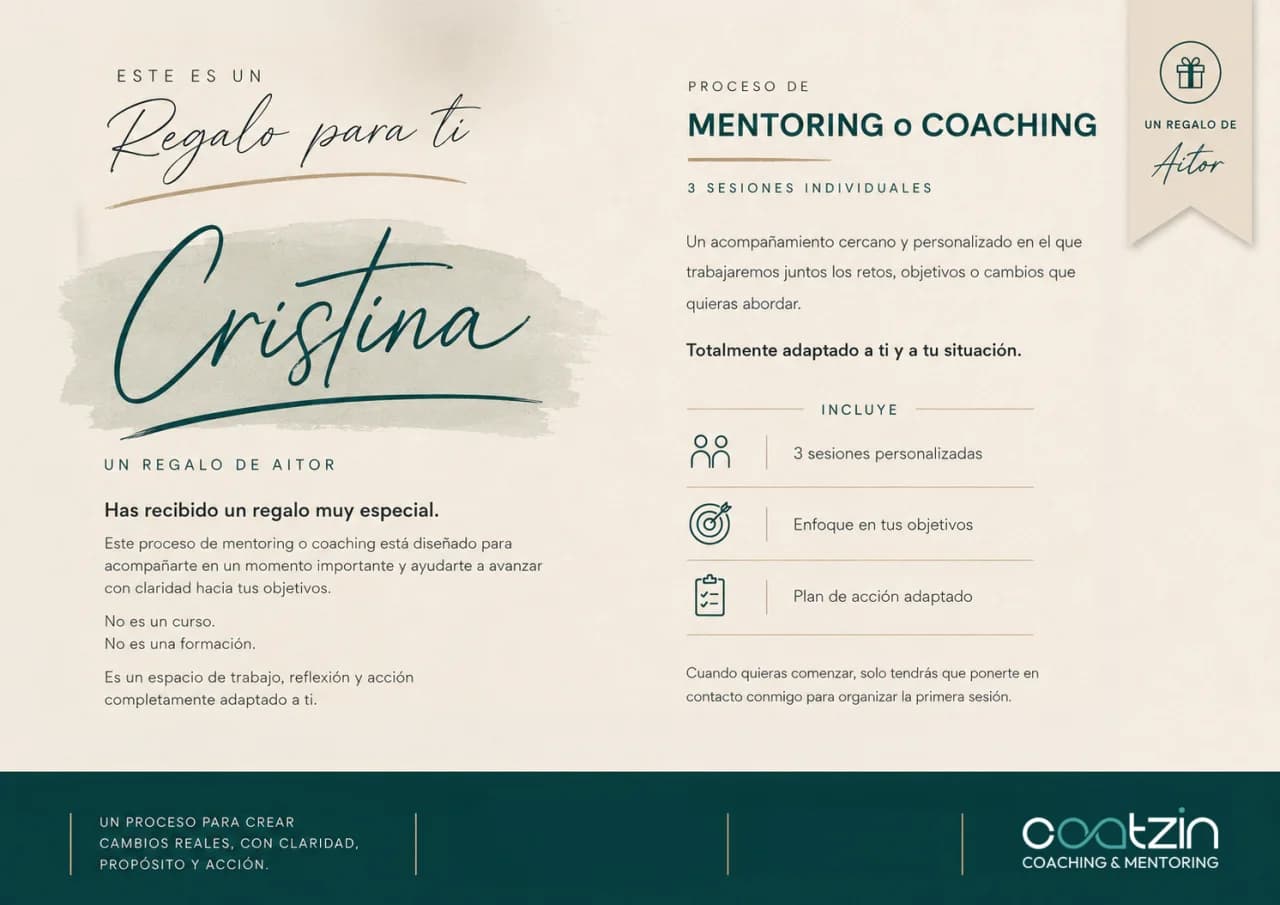 Tarjeta regalo ilustrativa de Coatzin